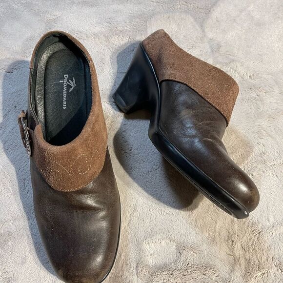Dromedaris brown karina low cutleather clogs - Picture 8 of 11